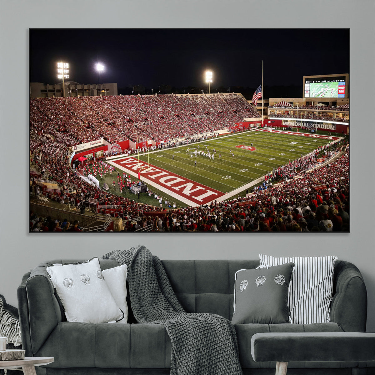 Indiana University Hoosiers Football Team Print Canvas -