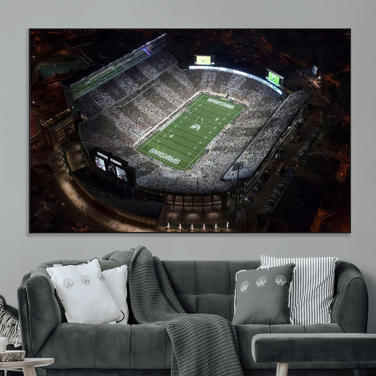 Michigan State Spartans Football Team Print - East Lansing