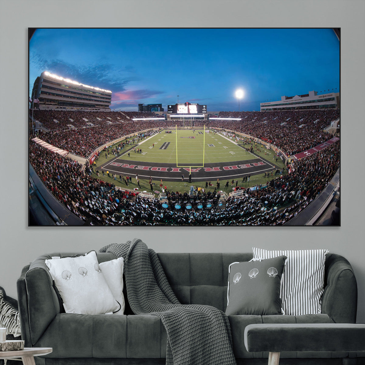 Texas Tech Red Raiders Canvas, Framed Football Team Print -