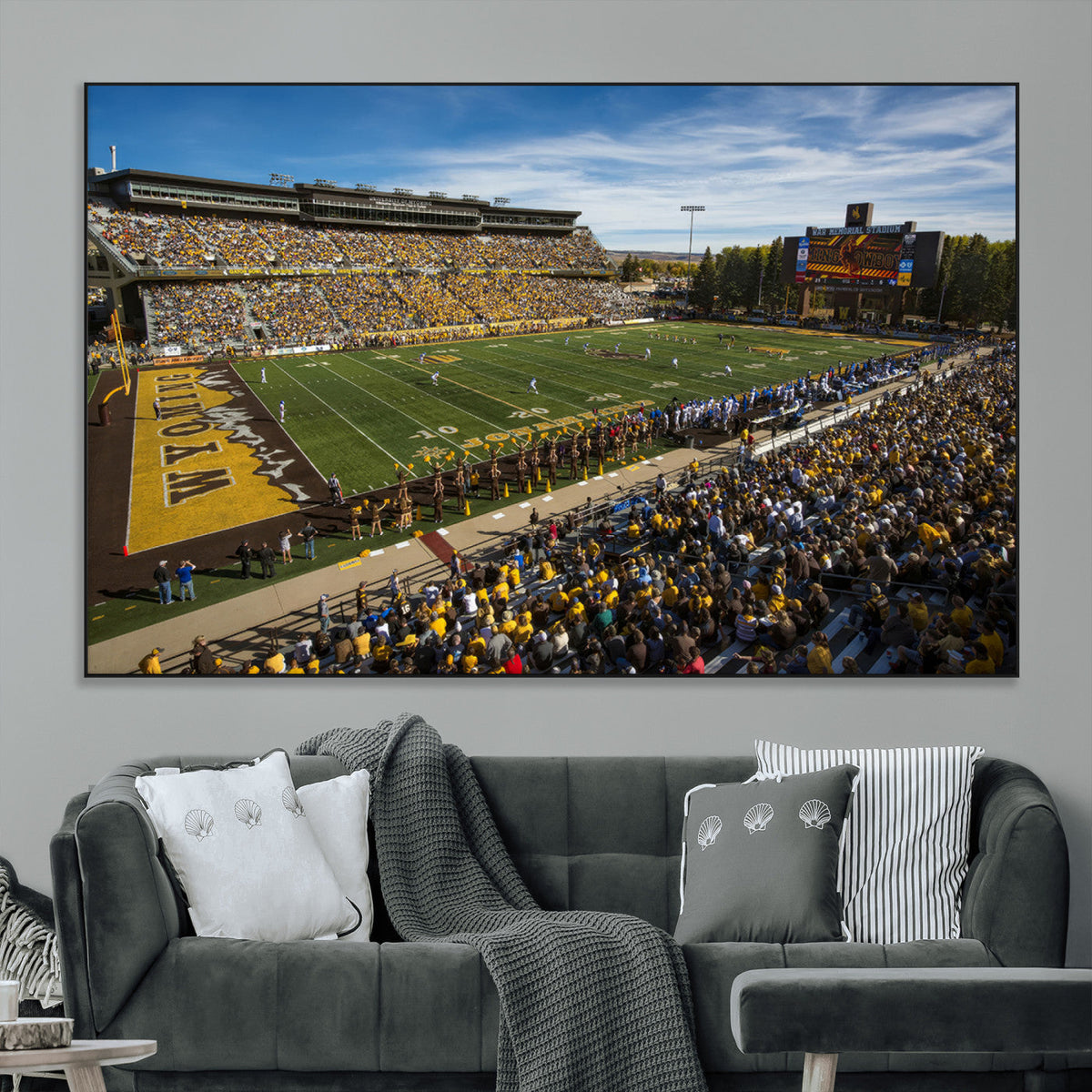 University of Wyoming Cowboys Football Team Print - Laramie