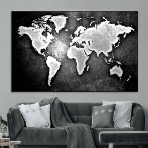 World Map Wall Art Canvas Print – Framed Wall Art for