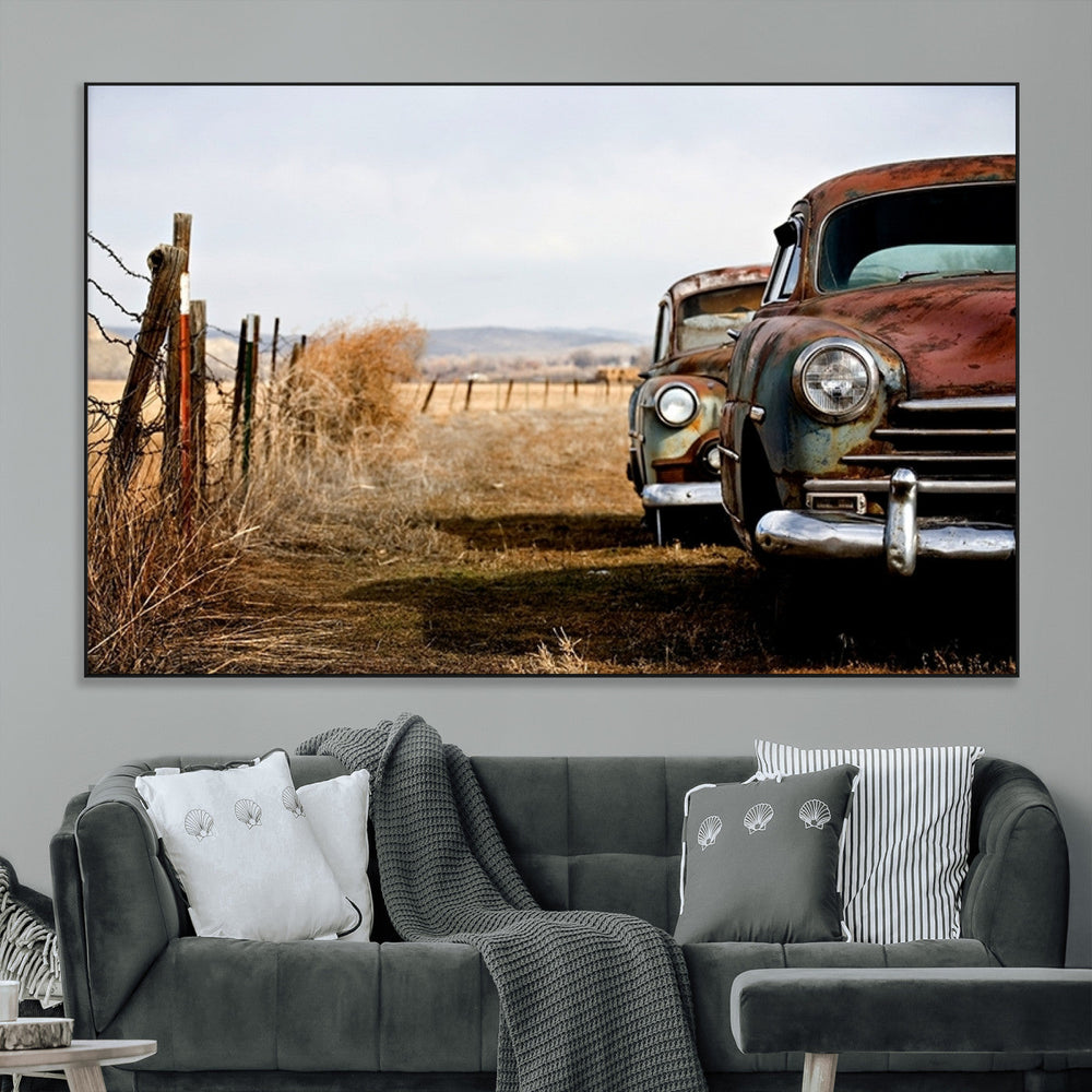 Classic Cars Vintage Wall Art Canvas Print