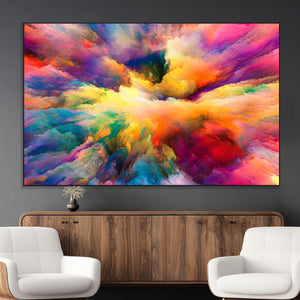 Blazing Vibrant Colors Cloud Wall Art Canvas Print