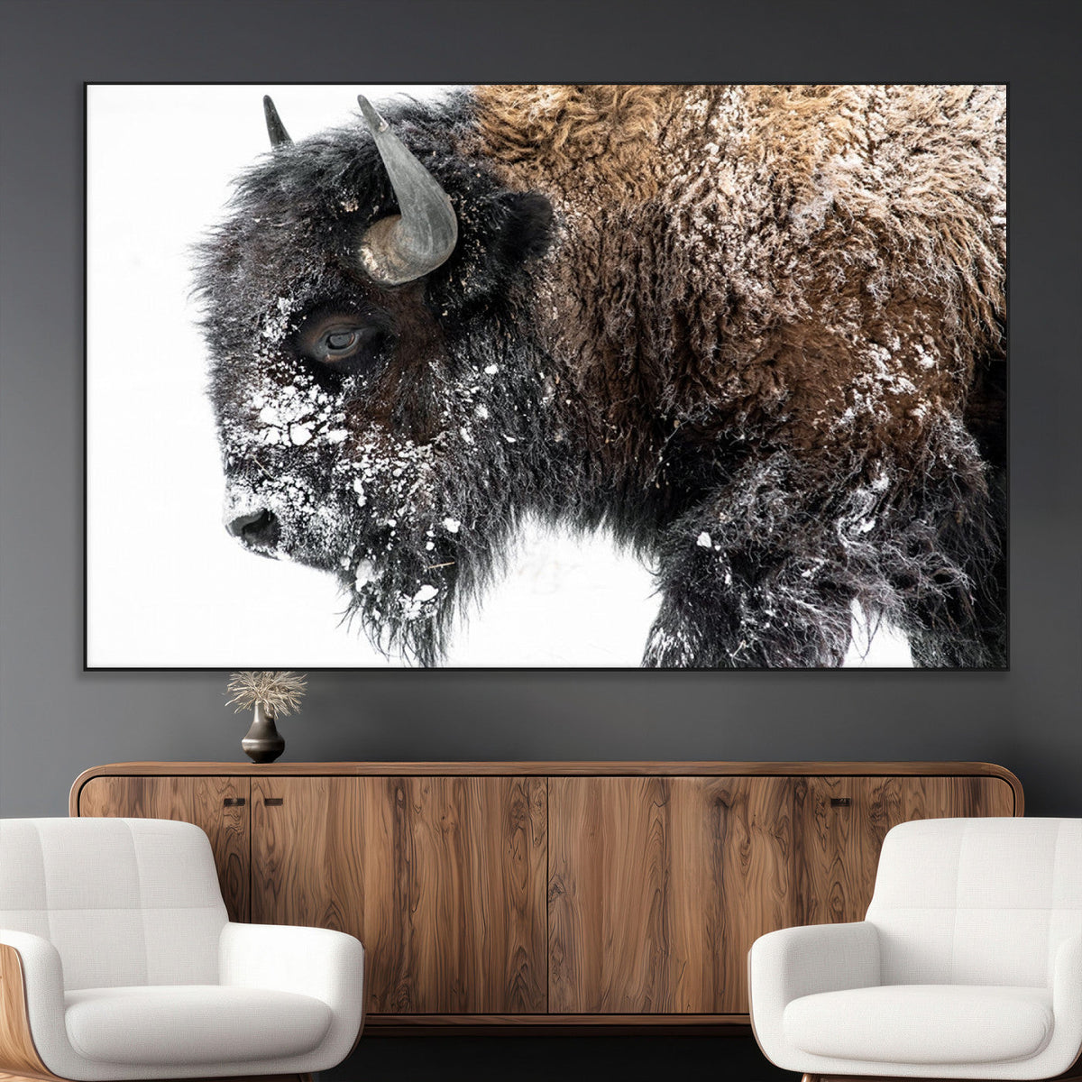 American Bison Wall Art Print – Majestic Buffalo Canvas