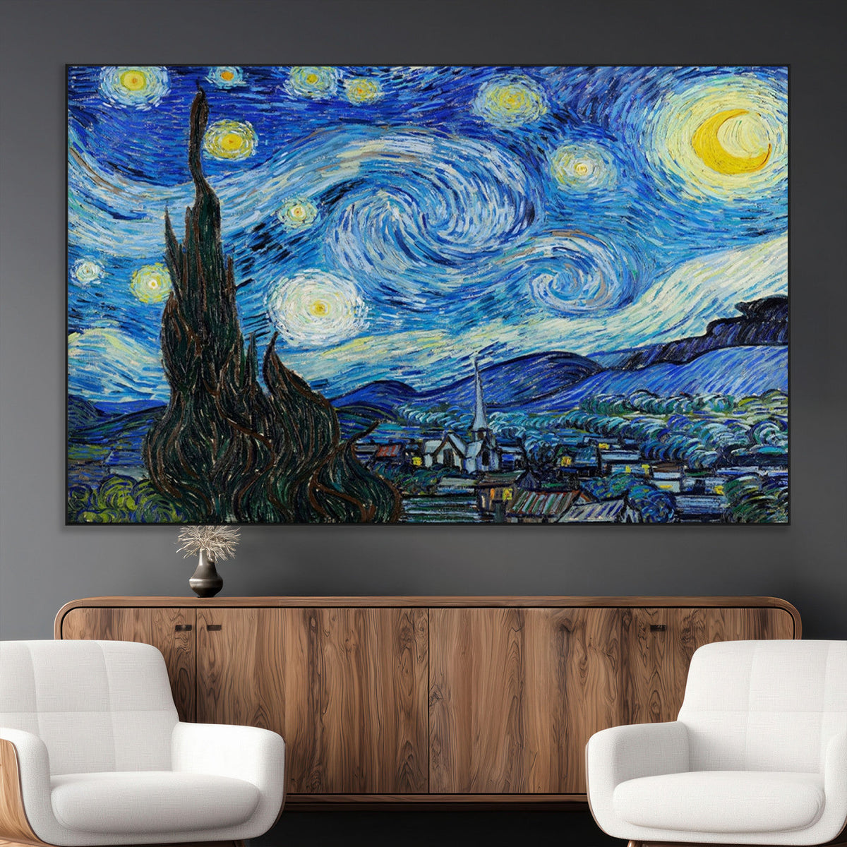 Vincent Van Gogh The Starry Night Abstract Wall Art Canvas