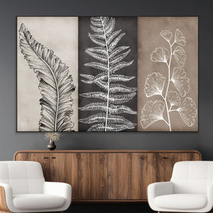 Minimalist Botanical Wall Art Canvas Print, Framed and Ready