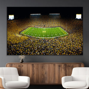 Stadium in Michigan Wall Art Canvas Print, Framed American