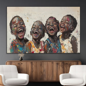 Shai Yossef Print - Joyful Childhood Canvas Wall Art -