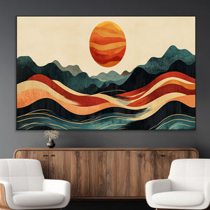 Mountain Triptych Wall Art Canvas Print – Western Nature