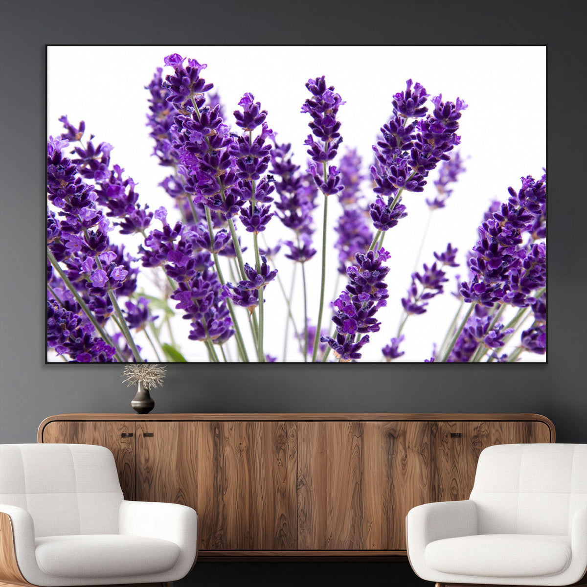 Lavender Flower Wall Art Canvas Print