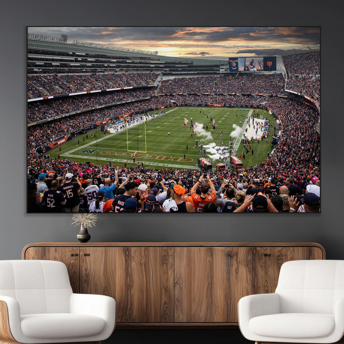 Chicago Bears Soldiers Field Wall Art Canvas Print – Framed