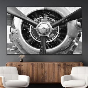 Vintage Airplane Wall Art Canvas Print