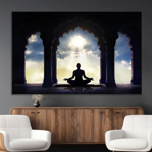 Women and Yoga Wall Art Canvas Print