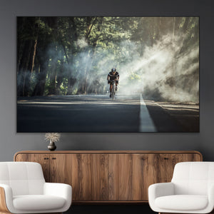 Cycling Road Bike in the Morning, Cycling Road Bike Canvas