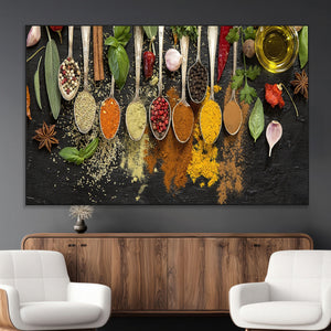 Kitchen Spice Wall Art Canvas Print