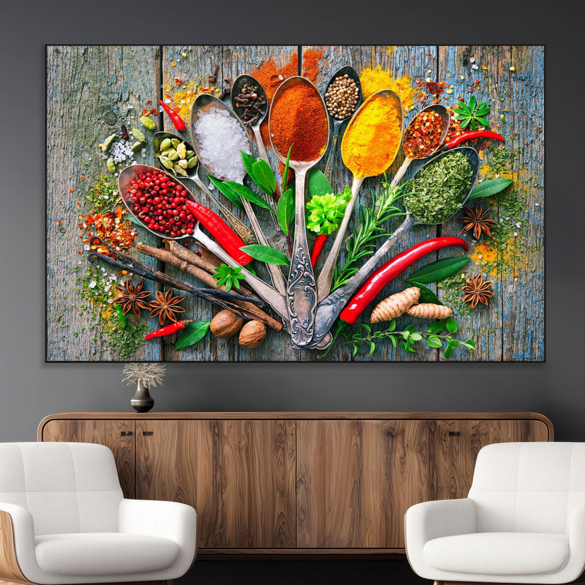 Spoonful of Spices Cooking Wall Art Canvas Print - Vibrant