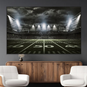 American Football Stadium Wall Art Canvas Print, Stadium