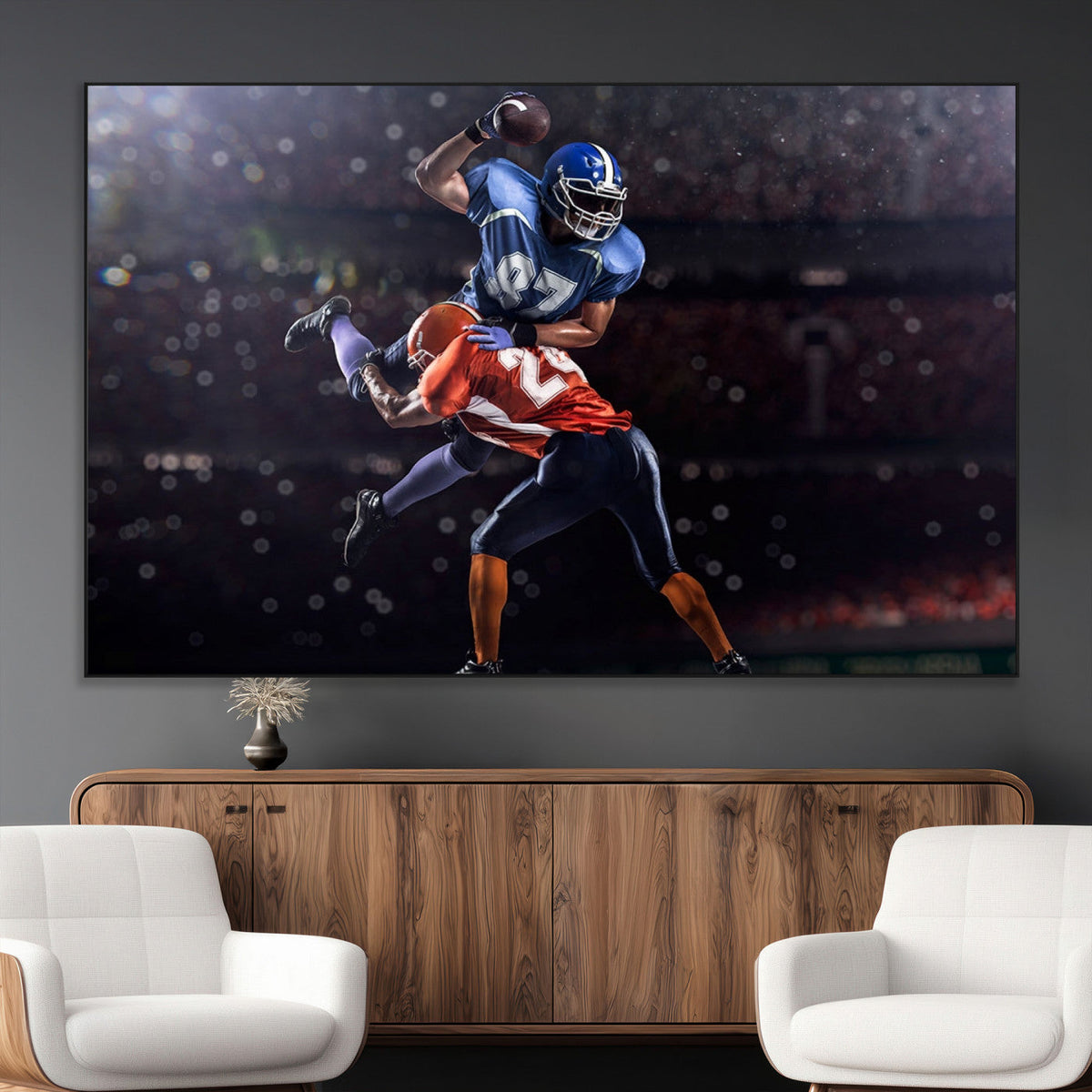 American Football Wall Art Canvas Print, Stadium Sport Wall