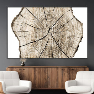 Abstract Wood Tree Ring Wall Art - Ready to Hang Minimalist