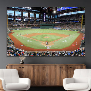 Texas Rangers Baseball Team Print - Arlington Globe Life