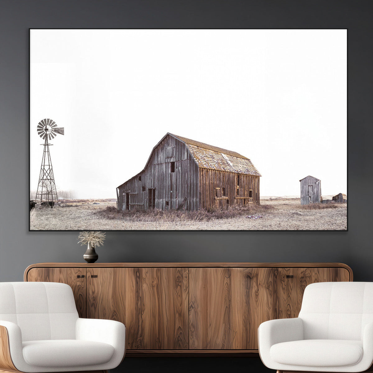Set of 3 Rustic Farmhouse Wall Art Prints – Country Barn,