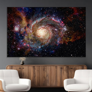 Nebula and Galaxies in Space Wall Art Canvas Print, Spiral