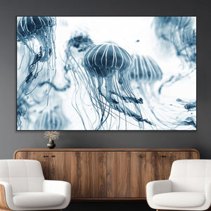 Abstract Jellyfish Canvas Print Wall Art