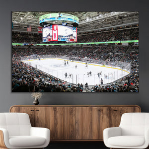 Sharks Arena Blackhawks Sharks Ice Hockey Stadium Wall Art