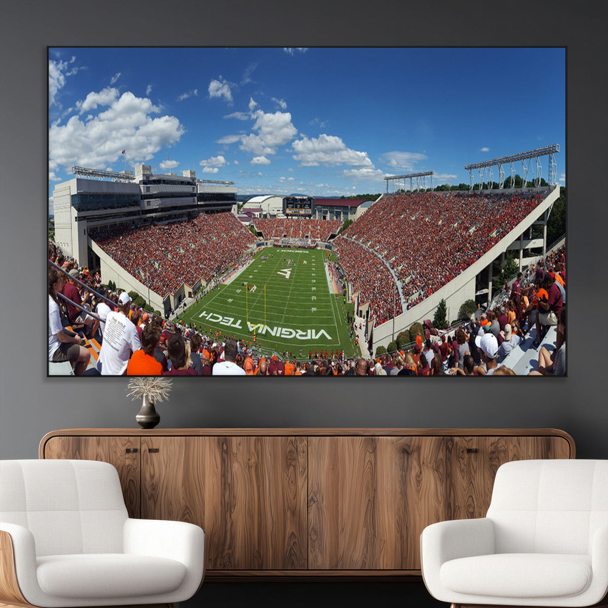 Virginia Tech Hokies Football Team Print - Blacksburg Lane