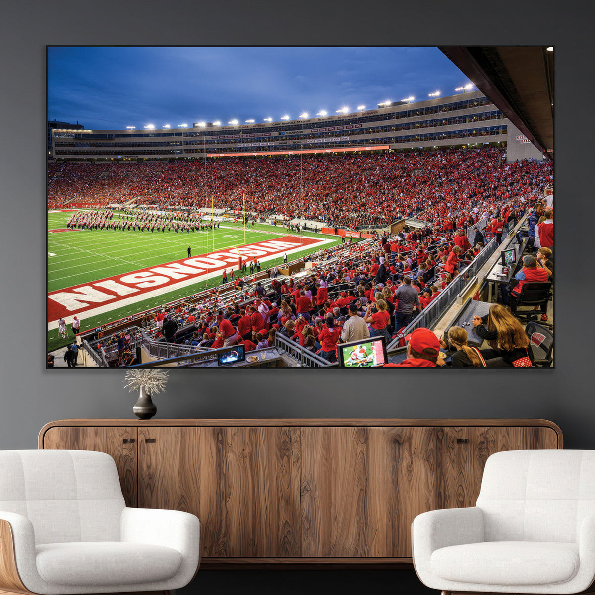 Wisconsin Badgers Football Team Print - Madison Camp Randall