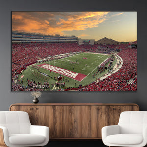 Camp Randall Stadium Wisconsin Badgers Large Wall Art Canvas