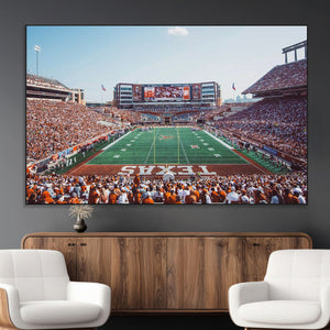 Framed Texas Memorial Stadium Canvas, University of Texas