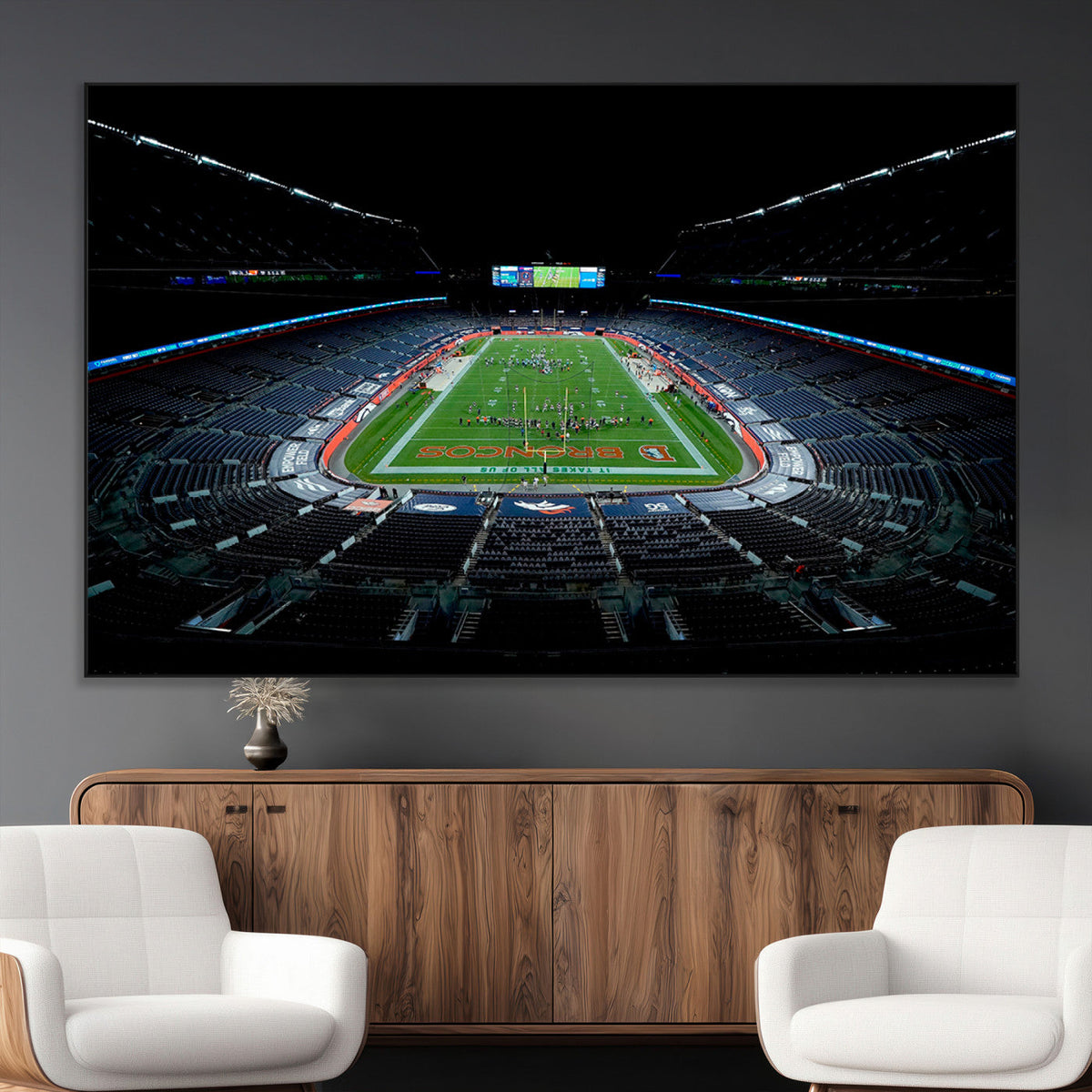 Denver Broncos Football Team Print Canvas- Denver Empower