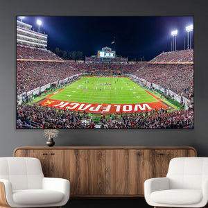Wolfpack Football Team Print - Raleigh Carter-Finley Stadium