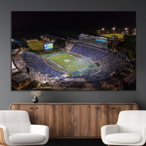 Duke University Blue Devils Football Print Canvas - Durham