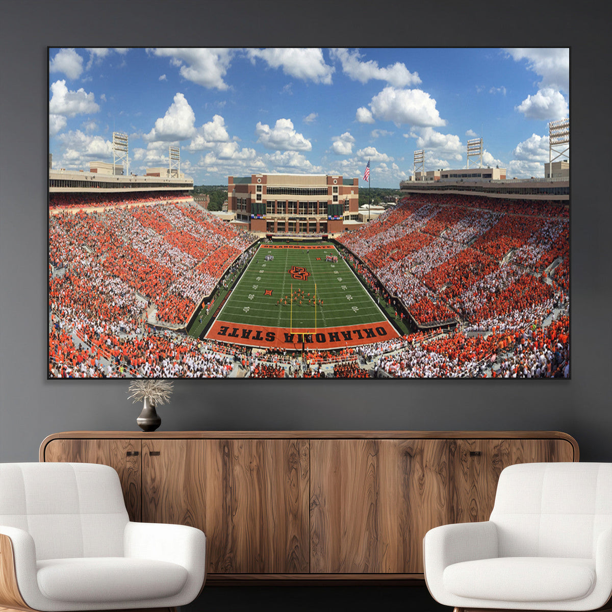 Oklahoma State Cowboys Football Team Print - Stillwater