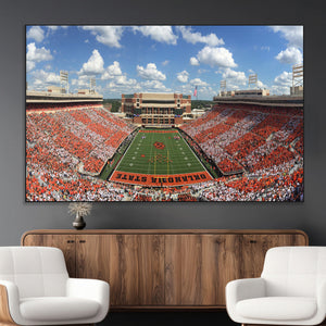 Oklahoma State Cowboys Football Team Print - Stillwater