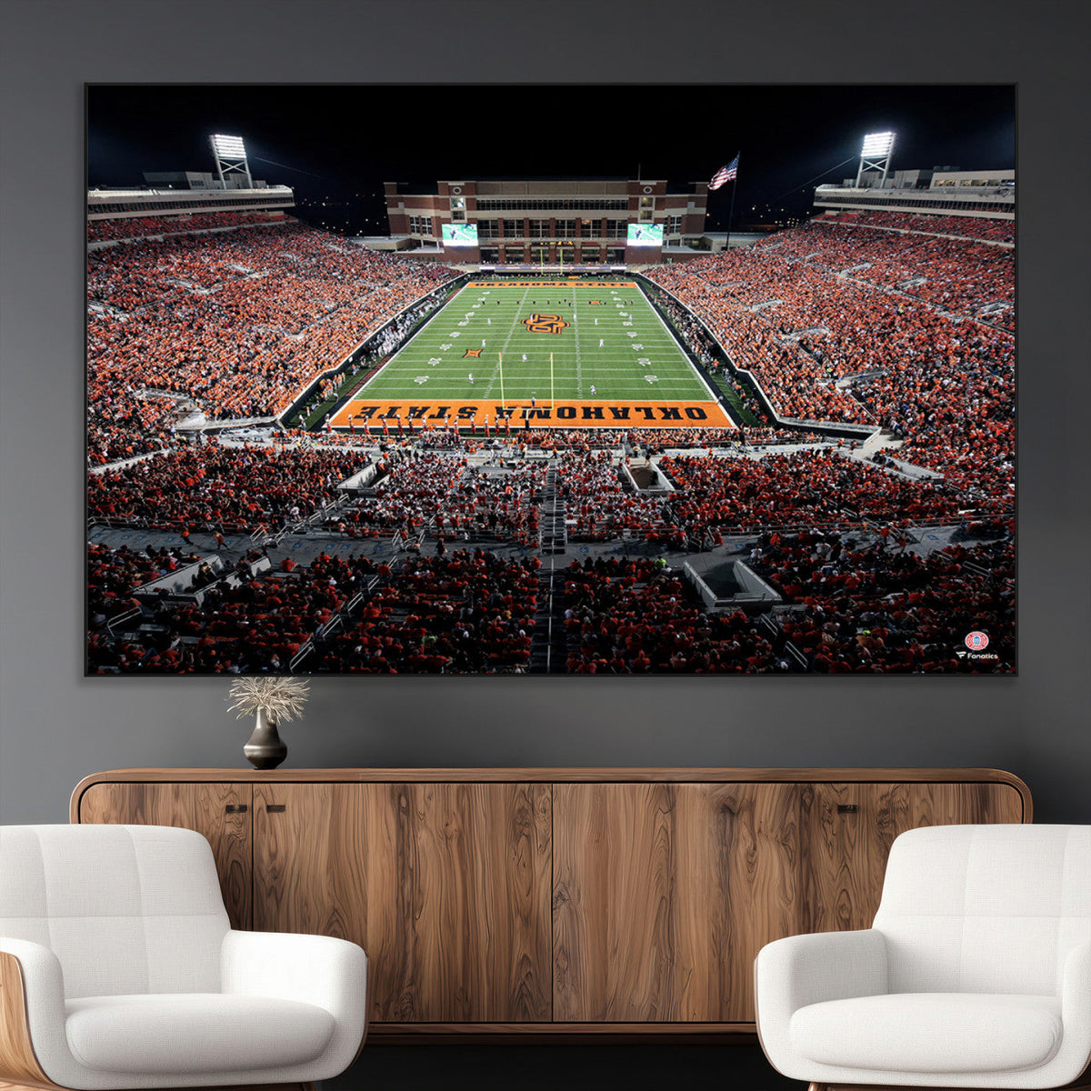 Oklahoma State Cowboys Canvas Print, Football Team Print -
