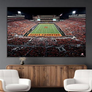 Oklahoma State Cowboys Canvas Print, Football Team Print -