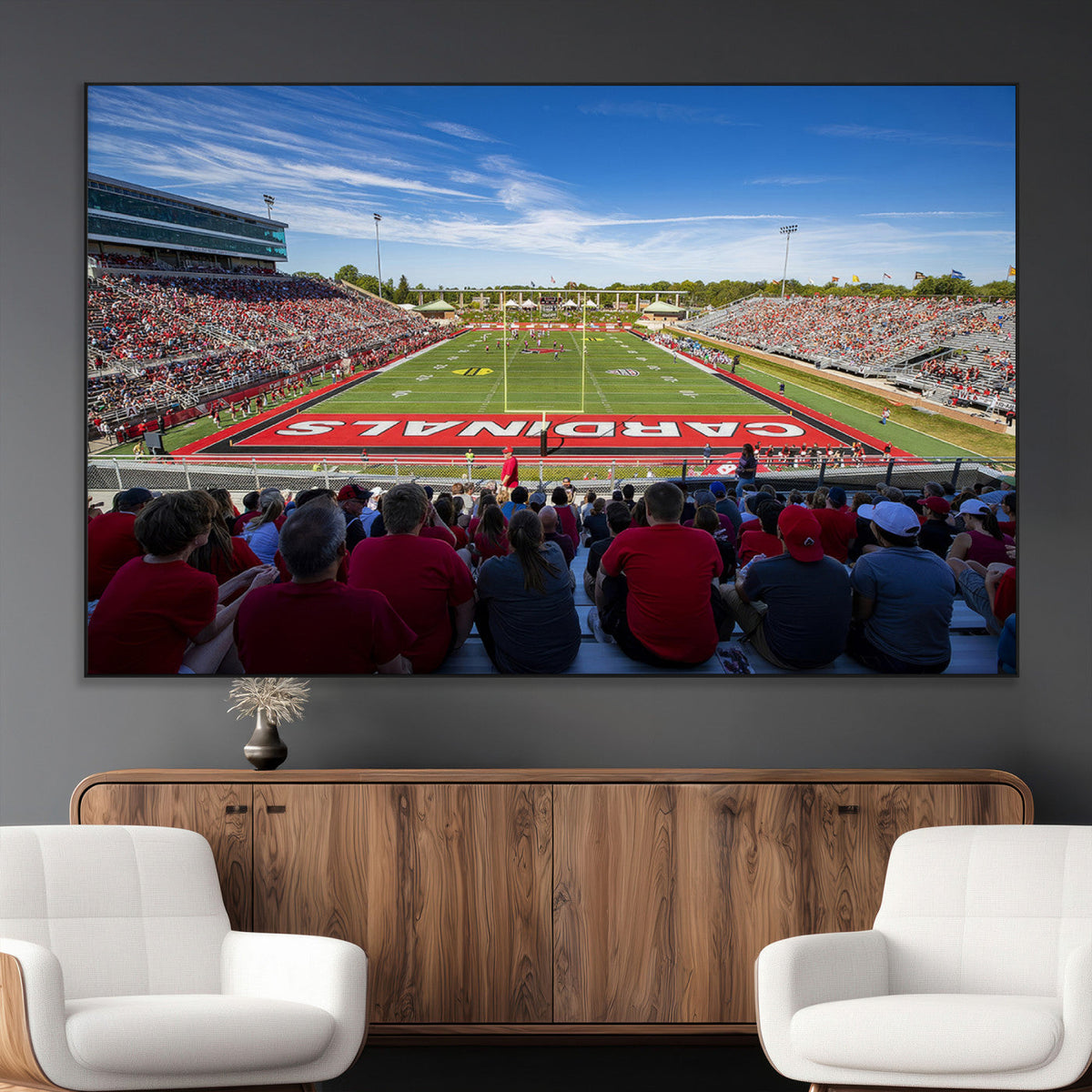 Ball State Cardinals Football Team Print - Muncie Scheumann