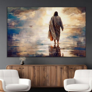 Jesus Walking on Water Wall Art | Ready to Hang Spiritual