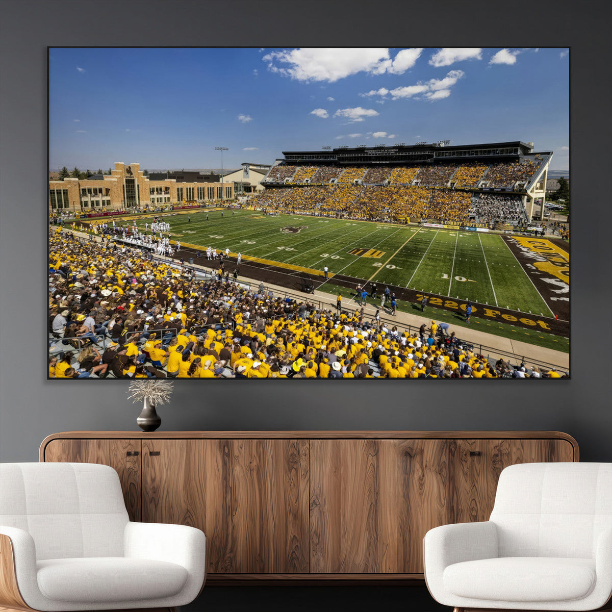 University of Wyoming Cowboys Football Team Print - Laramie