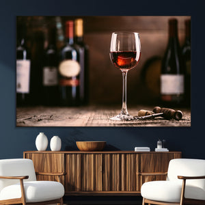Red Wine and Bottle Canvas Print