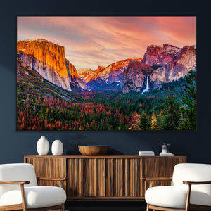 Yosemite Nal Park Wall Art Landscape Canvas Print El Capitan