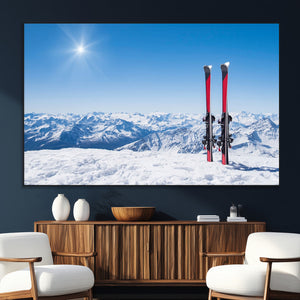 Ski Season Snow Wall Art Canvas Print