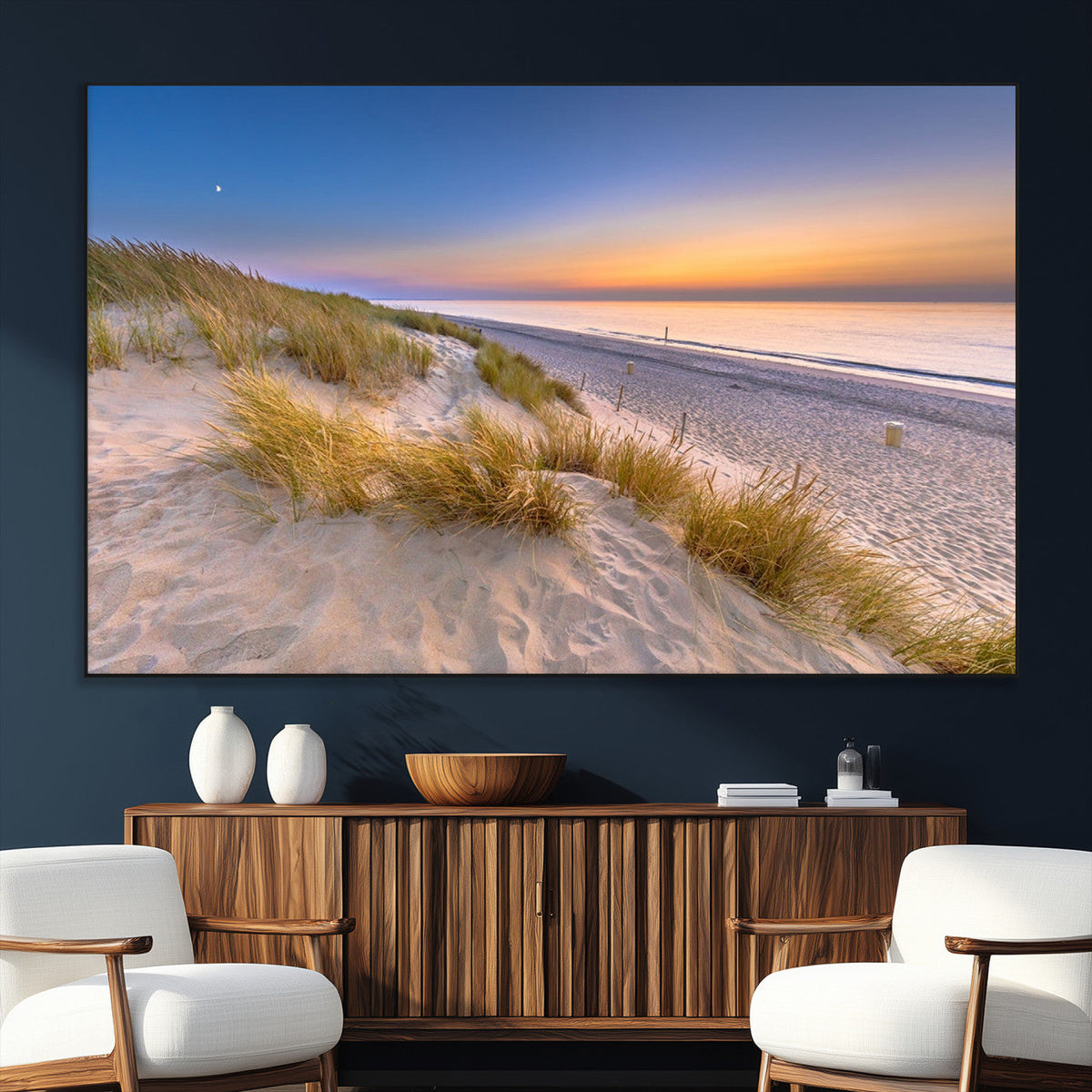 Sunrise On The Beach Wall Art Canvas Print