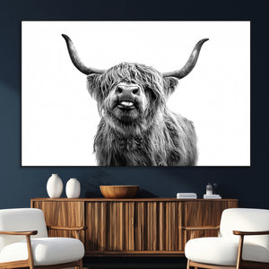 Fanny Scottish Highland Cow Cattle Art Print Farmhouse Wall