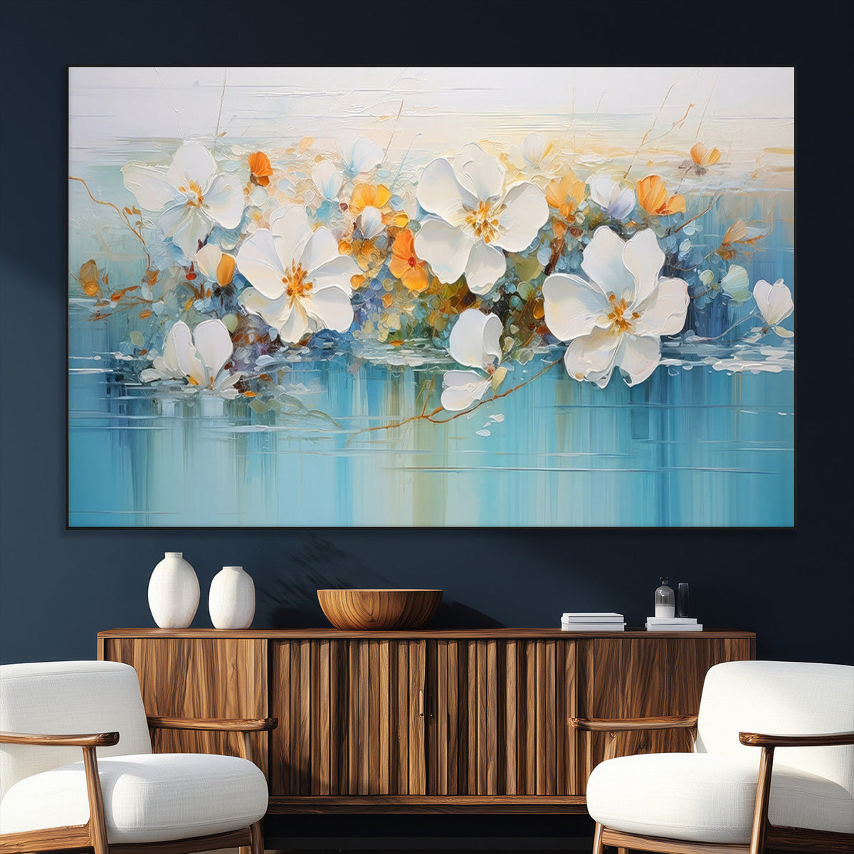 Abstract Flower Wall Art Canvas Print