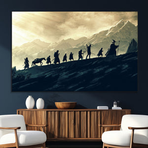 Fellowship Journey Wall Art – Fantasy Adventure Canvas Print