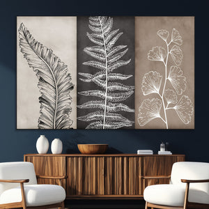 Minimalist Botanical Wall Art Canvas Print, Framed and Ready